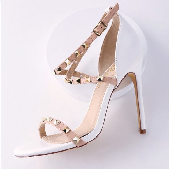 Rockstud Lulu’s Cream & White Heels - Picture 8 of 8